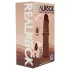 RealRock - realistisk dildo med dobbel tetthet (brun) - 18,5 cm