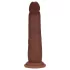RealRock - realistisk dildo med dobbel tetthet (brun) - 18,5 cm