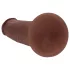 RealRock - realistisk dildo med dobbel tetthet (brun) - 18,5 cm