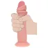 RealRock - realistisk dildo med dobbel tetthet (hudfarget) - 18,5 cm