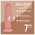 RealRock - realistisk dildo med dobbel tetthet (hudfarget) - 18,5 cm