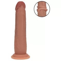   RealRock - realistisk dildo med dobbel tetthet (solbrun) - 18,5 cm