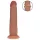 RealRock - realistisk dildo med dobbel tetthet (solbrun) - 18,5 cm