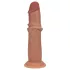 RealRock - realistisk dildo med dobbel tetthet (solbrun) - 18,5 cm