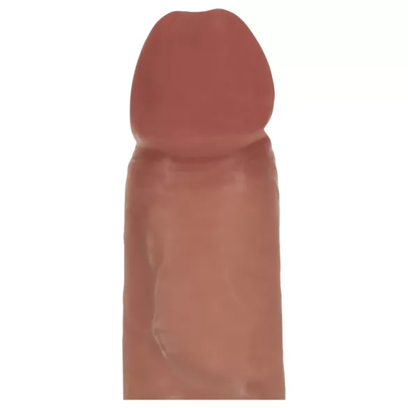 RealRock - realistisk dildo med dobbel tetthet (solbrun) - 18,5 cm