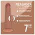 RealRock - realistisk dildo med dobbel tetthet (solbrun) - 18,5 cm