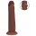 RealRock - realistisk dobbelt tetthet-dildo (brun) - 20,5 cm