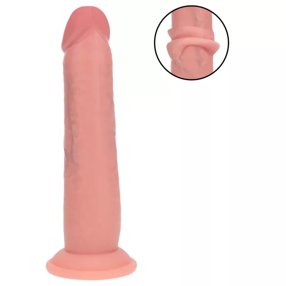 RealRock - realistisk dildo med dobbel tetthet (hudfarget) - 20,5 cm