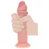 RealRock - realistisk dildo med dobbel tetthet (hudfarget) - 20,5 cm