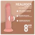 RealRock - realistisk dildo med dobbel tetthet (hudfarget) - 20,5 cm