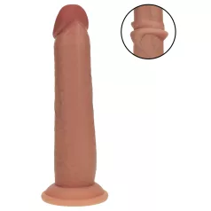   RealRock - realistisk dildo med dobbel tetthet (solbrun) - 20,5 cm