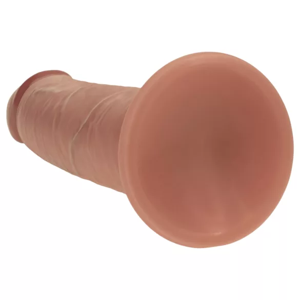 RealRock - realistisk dildo med dobbel tetthet (solbrun) - 20,5 cm
