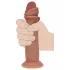 RealRock - realistisk dildo med dobbel tetthet (solbrun) - 20,5 cm