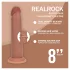 RealRock - realistisk dildo med dobbel tetthet (solbrun) - 20,5 cm