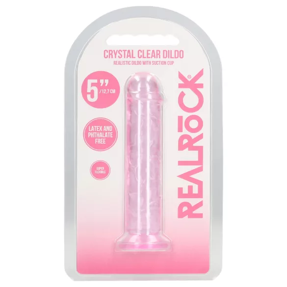 RealRock - realistisk dildo med sugekopp (rosa) - 12,7 cm