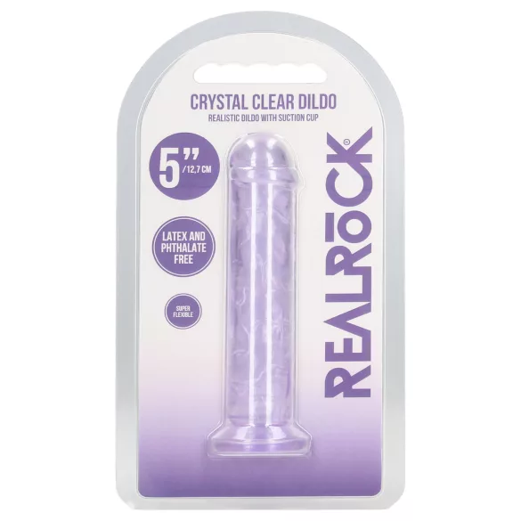 RealRock - realistisk dildo med sugekopp (lilla) - 12,7 cm