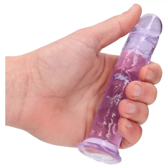 RealRock - realistisk dildo med sugekopp (lilla) - 12,7 cm