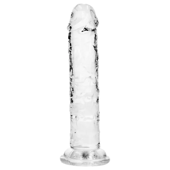 RealRock - realistisk dildo med sugekopp (gjennomsiktig) - 12,7 cm