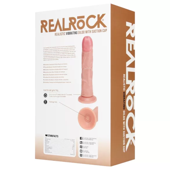 REALROCK - sugekoppvibrator - naturlig (20,5 cm)