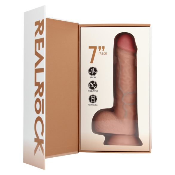REALROCK - sugekoppvibrator - natur (18 cm)