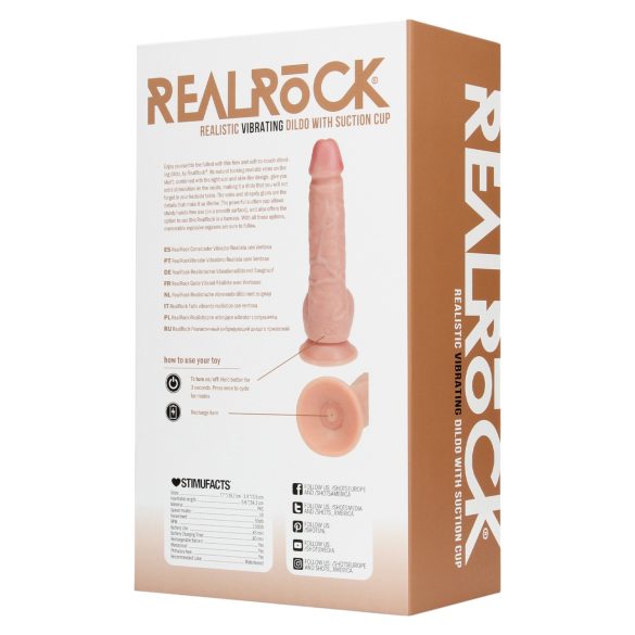REALROCK - sugekoppvibrator - natur (18 cm)