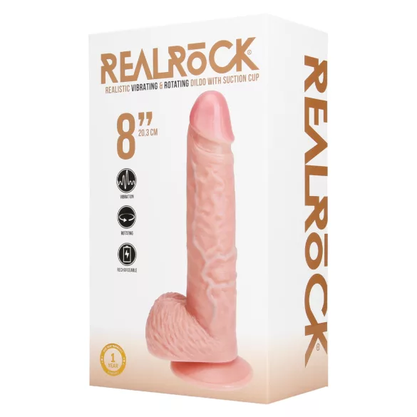RealRock - roterende vibrator (natur, 20,5 cm)
