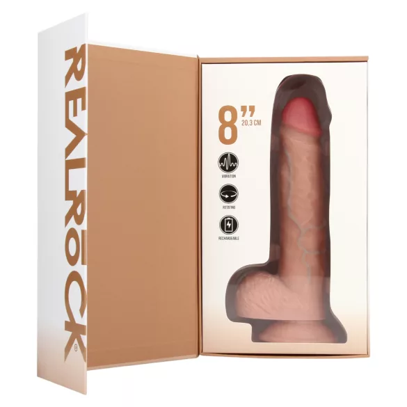 RealRock - roterende vibrator (natur, 20,5 cm)