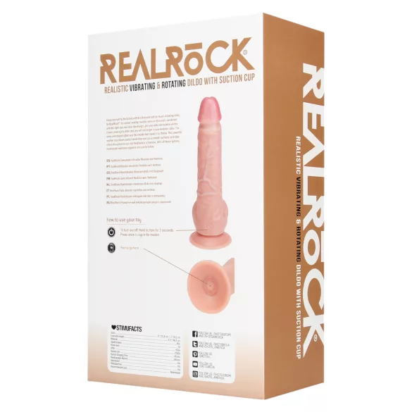 RealRock - roterende vibrator (natur, 20,5 cm)