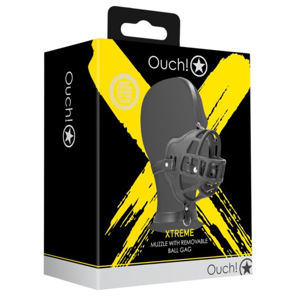 Ouch! - Munnkurv med innebygd munnplugg (svart)