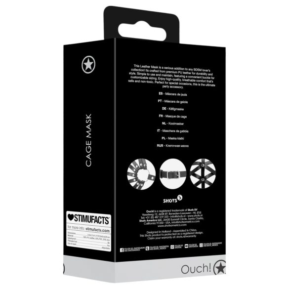 Ouch! - Kunstlær burmaske (svart)
