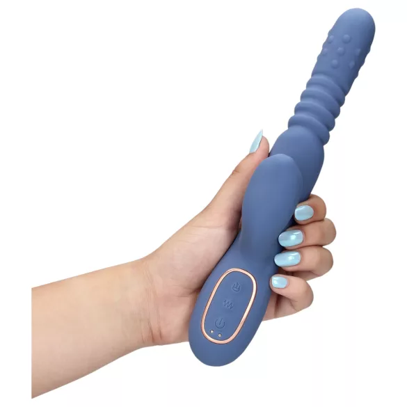 Loveline - oppvarmende støtvibrator (blå)
