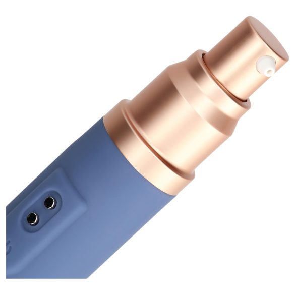 Loveline Travel - Oppladbar vibrator med smøretank (pastell blå)