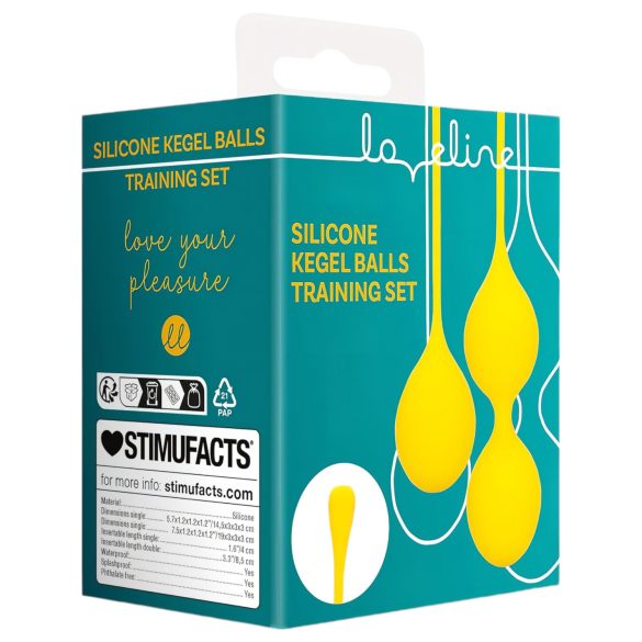 Loveline - silikon geishakulesett - 2 deler (gul)