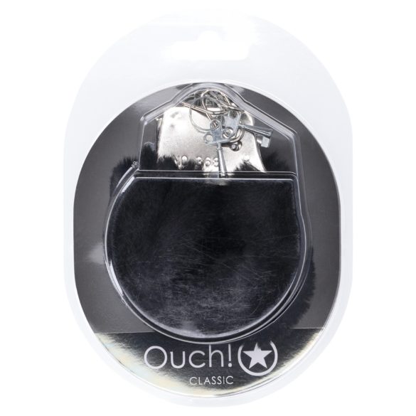 Ouch! - plysj håndjern (svart)
