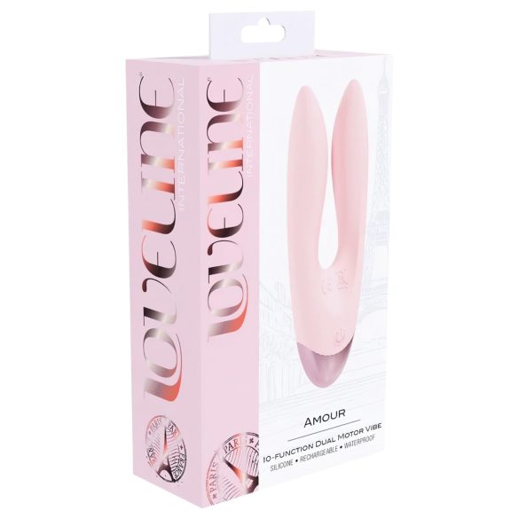 Loveline Amour - dobbelarmet vibrator (rosa)