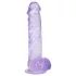 RealRock - realistisk dildo med testikler (lilla) - 12,7 cm