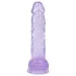 RealRock - realistisk dildo med testikler (lilla) - 12,7 cm