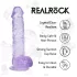 RealRock - realistisk dildo med testikler (lilla) - 12,7 cm