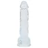 RealRock - naturtro dildo med testikler (gjennomsiktig) - 12,7 cm