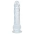 RealRock - naturtro dildo med testikler (gjennomsiktig) - 12,7 cm
