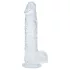 RealRock - naturtro dildo med testikler (gjennomsiktig) - 12,7 cm