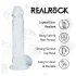 RealRock - naturtro dildo med testikler (gjennomsiktig) - 12,7 cm