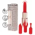 Loveline Angel - leppestiftvibrator med 4 utskiftbare hoder (rosa)