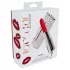 Loveline Angel - leppestiftvibrator med 4 utskiftbare hoder (rosa)