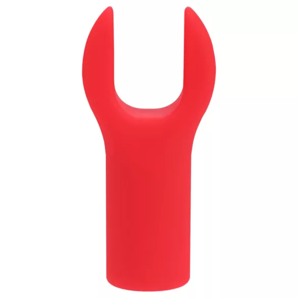 Loveline Angel - leppestiftvibrator med 4 utskiftbare hoder (rosa)
