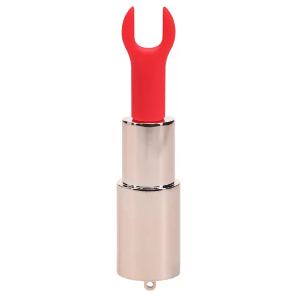 Loveline Angel - leppestiftvibrator med 4 utskiftbare hoder (rosa)