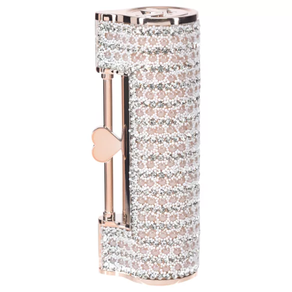 Loveline Angel - leppestiftvibrator med 4 utskiftbare hoder (rosa)