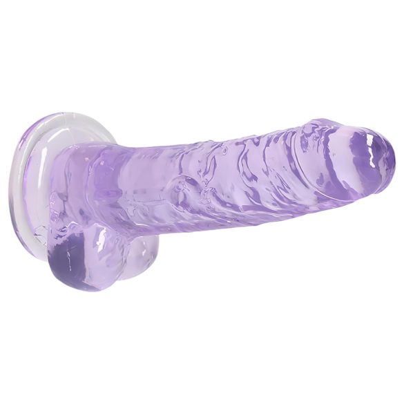 REALROCK - transparent realistisk dildo - lilla (17 cm)