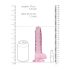 REALROCK - gjennomsiktig naturtro dildo - rosa (17 cm)