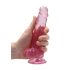 REALROCK - gjennomsiktig naturtro dildo - rosa (17 cm)